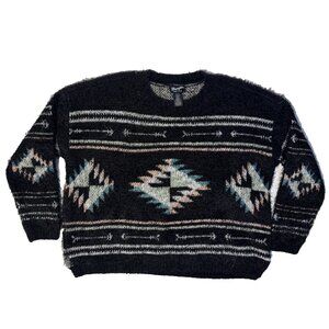 Wrangler Retro Womens Knit Sweater Large Southwestern Aztec Long Sleeve